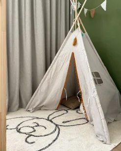 Tappeto per bambini ZORAKAN Beige chiaro 140 x 200 cm Cotone