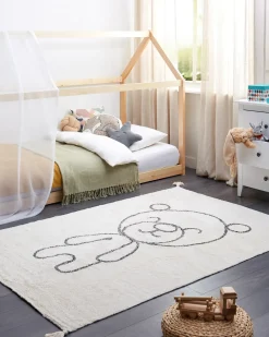 Tappeto per bambini ZORAKAN Beige chiaro 140 x 200 cm Cotone