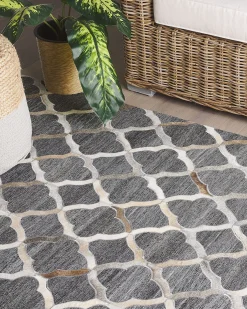 Tappeto ROLUNAY Grigio scuro 160 x 230 cm Pelle naturale