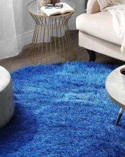 Tappeto Shaggy CIDE Blu ø 140 cm