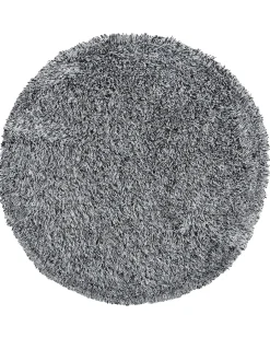 Tappeto Shaggy CIDE Nero/Bianco ø 140 cm