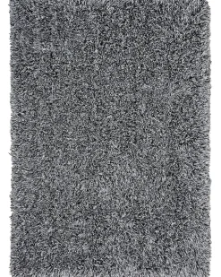 Tappeto Shaggy CIDE Nero/Bianco 160 x 230 cm