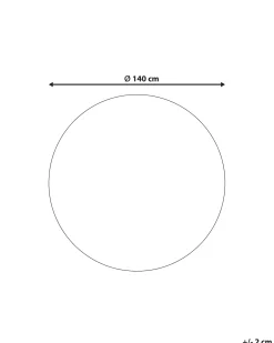 Tappeto Shaggy CIDE Rosso ø 140 cm