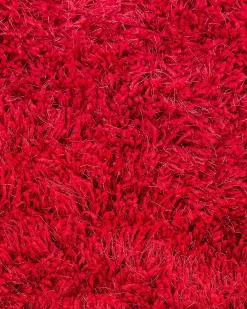 Tappeto Shaggy CIDE Rosso ø 140 cm