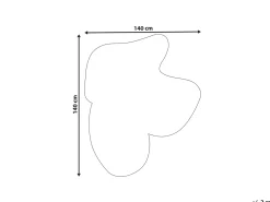 Tappeto SINJUWI Multicolore ø 140 cm Lana