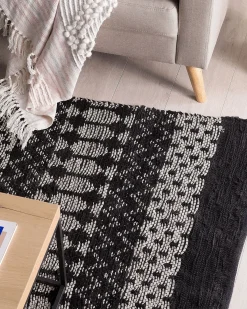 Tappeto SOKUN Nero 140 x 200 cm Pelle naturale