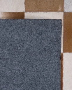 Tappeto SOLMAZ Beige 140 x 200 cm Pelle naturale
