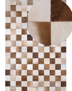 Tappeto SOLMAZ Beige 140 x 200 cm Pelle naturale