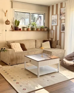 Tappeto SULUCA Beige 200 x 300 cm Lana Persiano