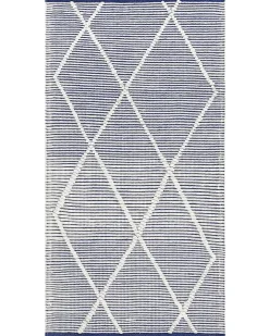 Tappeto SYNOPA Blu 80 x 150 cm Cotone