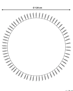Tappeto TATVAN Blu ø 120 cm Cotone
