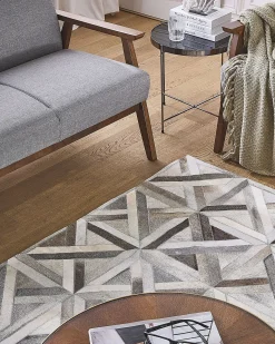 Tappeto TAYTAN Beige 140 x 200 cm Pelle naturale