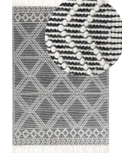 Tappeto TOPRAKKALE Grigio 160 x 230 cm Lana