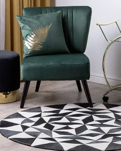 Tappeto TURGUTLU Nero ø 140 cm Pelle naturale
