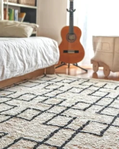 Tappeto TURHAL Beige 160 x 230 cm Cotone