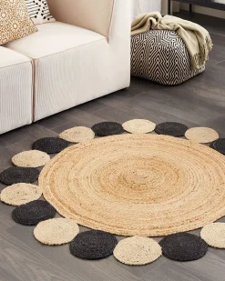 Tappeto VOSTAN Nero ø 140 cm Iuta