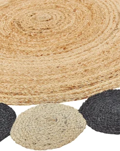 Tappeto VOSTAN Nero ø 140 cm Iuta