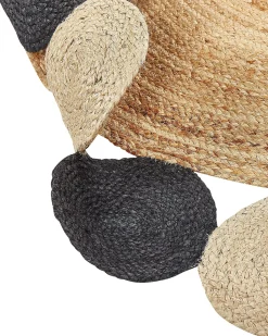 Tappeto VOSTAN Nero ø 140 cm Iuta