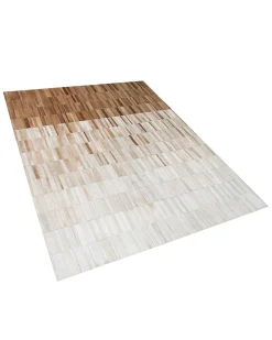 Tappeto YAGDA Beige 140 x 200 cm Pelle naturale