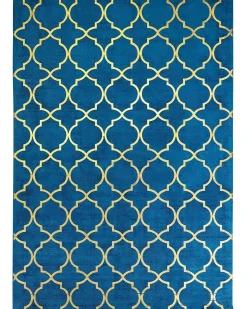 Tappeto YELKI Blu 160 x 230 cm Viscosa