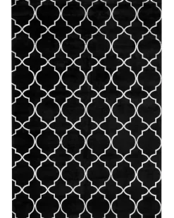 Tappeto YELKI Nero 140 x 200 cm Viscosa