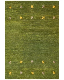 Tappeto YULAFI Verde 140 x 200 cm Lana Persiano