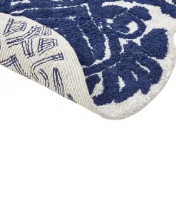 Tappeto da bagno CANBAR Blu marino 150 x 60 cm Cotone