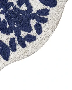 Tappeto da bagno CANBAR Blu marino 150 x 60 cm Cotone