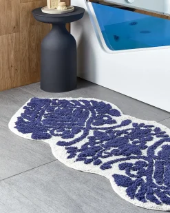 Tappeto da bagno CANBAR Blu marino 150 x 60 cm Cotone