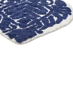 Tappeto da bagno CANBAR Blu marino 150 x 60 cm Cotone