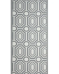 Tappeto per esterni BIDAR Grigio 90 x 180 cm Reversibile