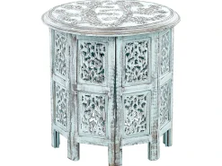 Tavolino BORAI Legno di mango Azzurro