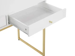 Tavolino consolle DAPHNE Bianco/Oro 100 cm 48 cm con Cassetti