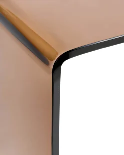 Tavolino consolle KENDALL Vetro temperato Marrone