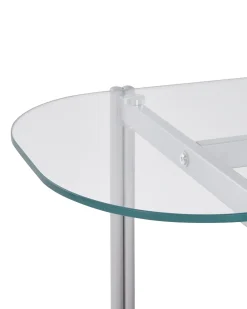 Tavolino consolle LOVELL Vetro temperato Argento