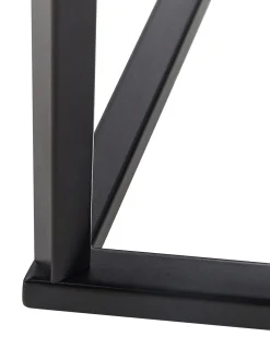 Tavolino consolle PERRIN Vetro temperato Marmo/Nero