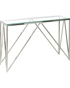 Tavolino consolle WESO Vetro temperato Argento