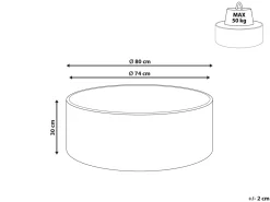 Tavolino da caffè BULOKE Effetto travertino