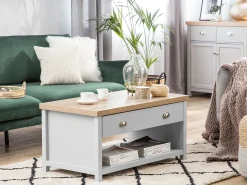Tavolino da caffè CLIO Grigio chiaro con contenitore