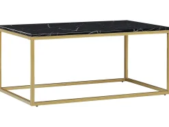 Tavolino da caffè DELANO Nero/Oro