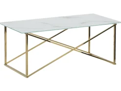 Tavolino da caffè EMPORIA Vetro temperato Marmo/Oro