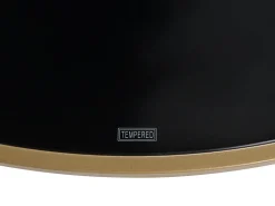 Tavolino da caffè FLORENCE Vetro Nero/Oro