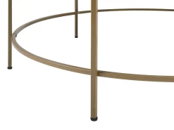 Tavolino da caffè FLORENCE Vetro Nero/Oro
