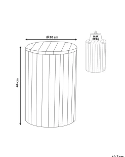 Tavolino MOVAS Legno di teak Marrone/Bianco