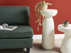 Tavolino CADINI 33 cm 33 cm Effetto terrazzo Terrazzo Bianco