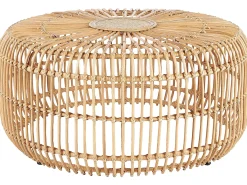 Tavolino da giardino RANDAZZO 85 cm 85 cm Rattan Marrone chiaro