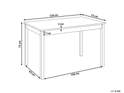 Tavolo da pranzo BARLEE Bianco 120 cm 75 cm Legno di pioppo