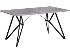 Tavolo da pranzo BUSCOT Grigio effetto cemento 160 cm 90 cm