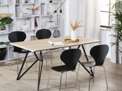Tavolo da pranzo BUSCOT Marrone chiaro 160 cm 90 cm