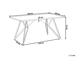 Tavolo da pranzo BUSCOT Marrone chiaro 160 cm 90 cm